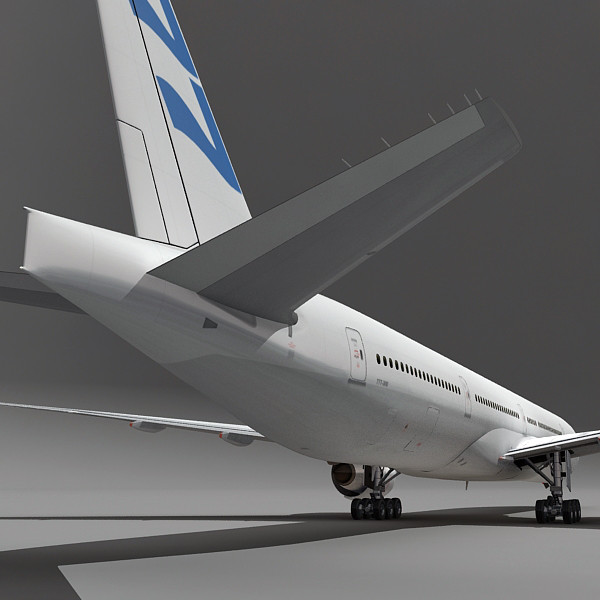 3d boeing 777-300 plane generic model - Boeing 777-300 Generic White A... by BlueGreen