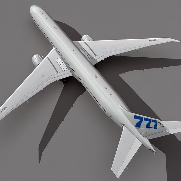 3d boeing 777-300 plane generic model - Boeing 777-300 Generic White A... by BlueGreen