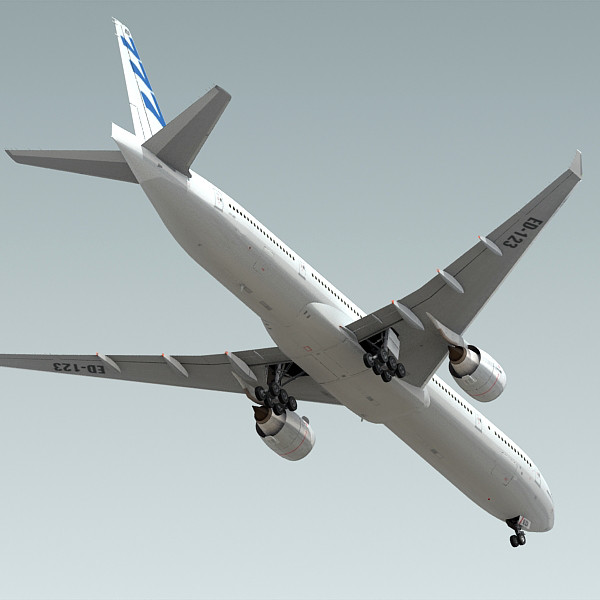 3d boeing 777-300 plane generic model - Boeing 777-300 Generic White A... by BlueGreen