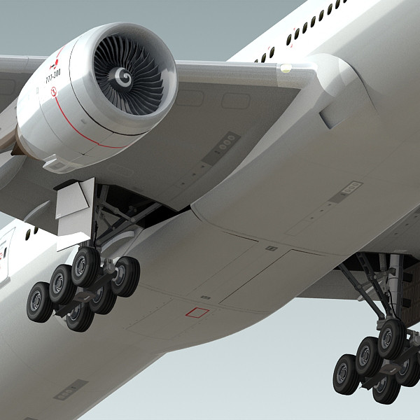 3d boeing 777-300 plane generic model - Boeing 777-300 Generic White A... by BlueGreen