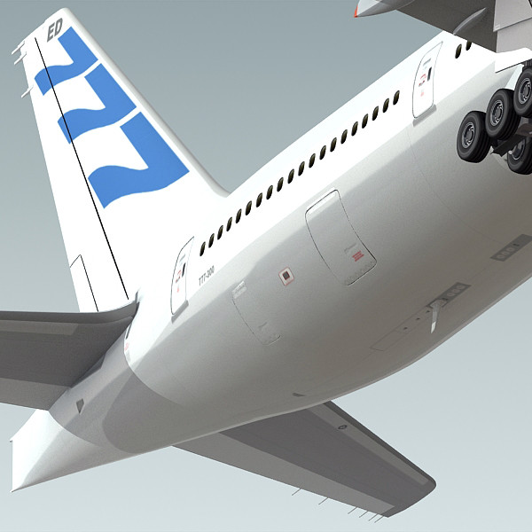 3d boeing 777-300 plane generic model - Boeing 777-300 Generic White A... by BlueGreen