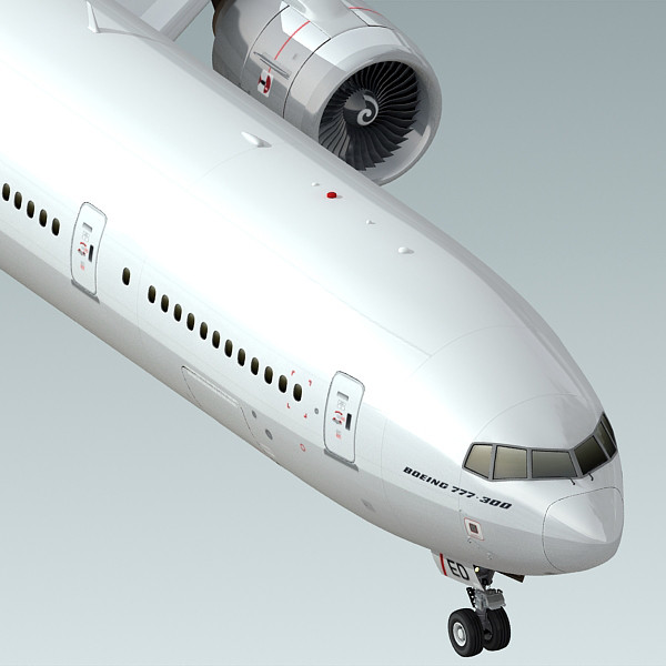 3d boeing 777-300 plane generic model - Boeing 777-300 Generic White A... by BlueGreen