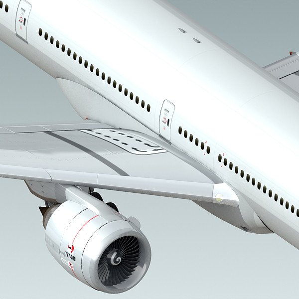 3d boeing 777-300 plane generic model - Boeing 777-300 Generic White A... by BlueGreen