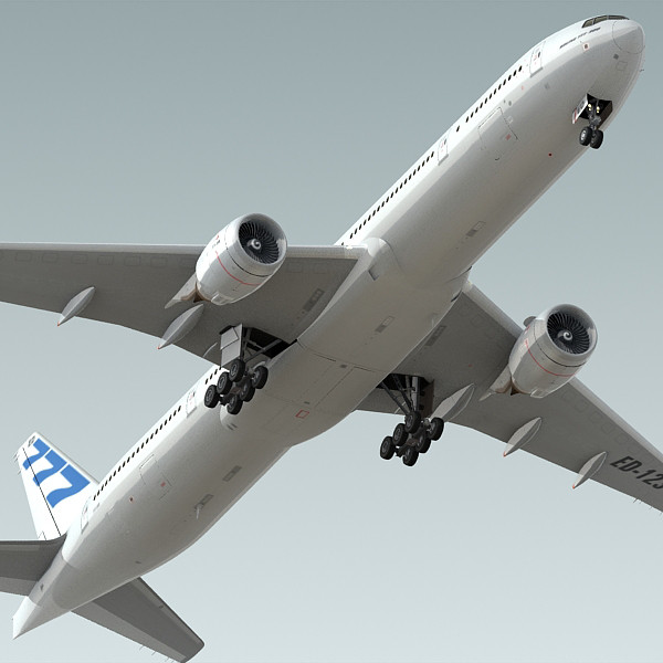 3d boeing 777-300 plane generic model - Boeing 777-300 Generic White A... by BlueGreen