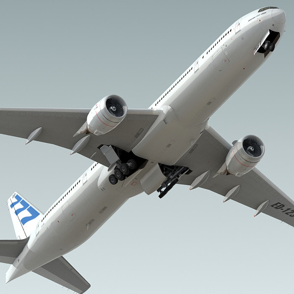 3d boeing 777-300 plane generic model - Boeing 777-300 Generic White A... by BlueGreen