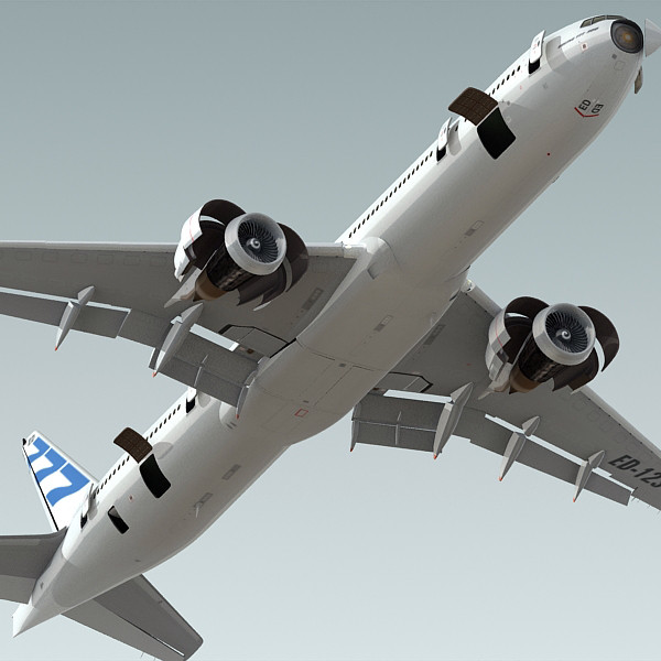 3d boeing 777-300 plane generic model - Boeing 777-300 Generic White A... by BlueGreen