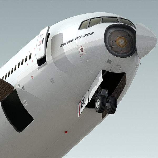 3d boeing 777-300 plane generic model - Boeing 777-300 Generic White A... by BlueGreen