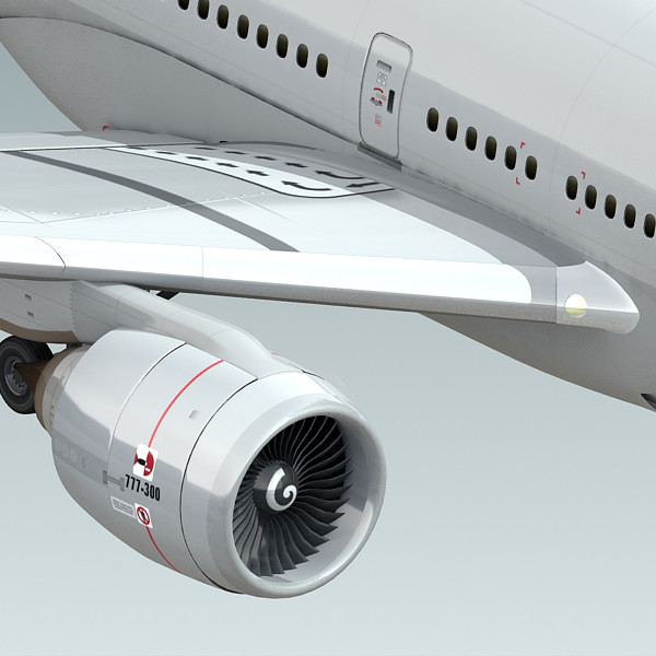 3d boeing 777-300 plane generic model - Boeing 777-300 Generic White A... by BlueGreen