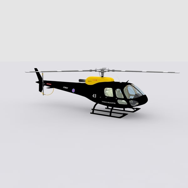 eurocopter helicopter 3d max - Eurocopter Helicopter Black... by AcharyaD