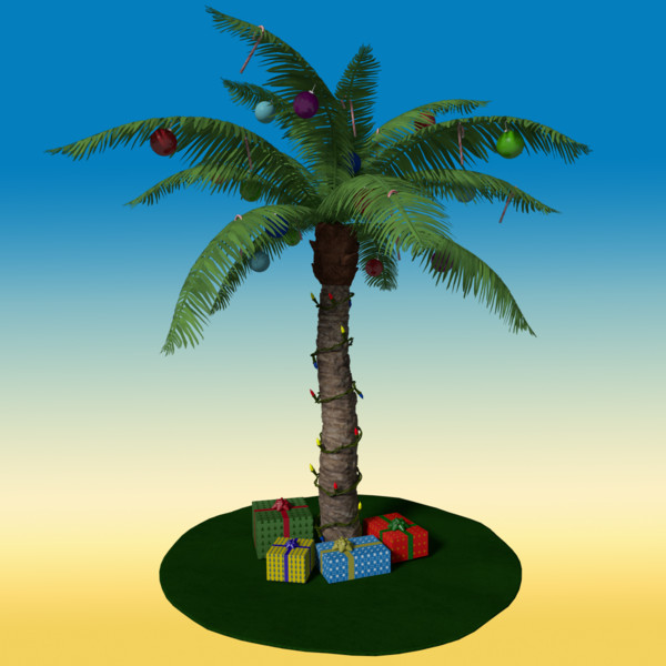3d christmas palm tree model - Christmas Palm Tree by abramsdesign
