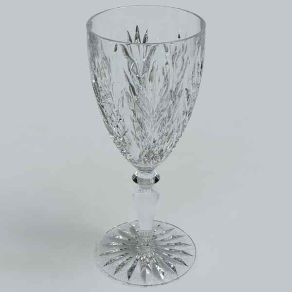 3d cut glass wine model - Wine Glass (Style B) by Gravistar