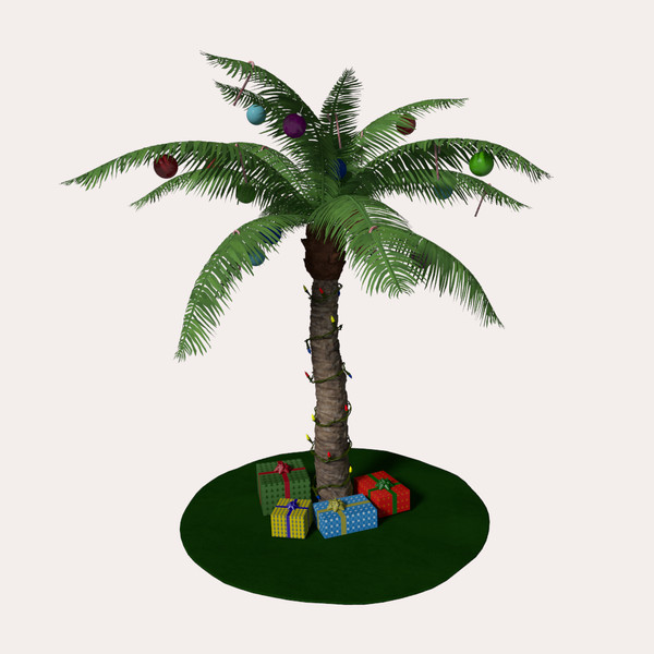 3d christmas palm tree model - Christmas Palm Tree by abramsdesign