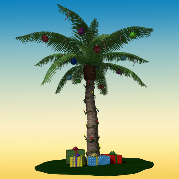 3d christmas palm tree model - Christmas Palm Tree by abramsdesign