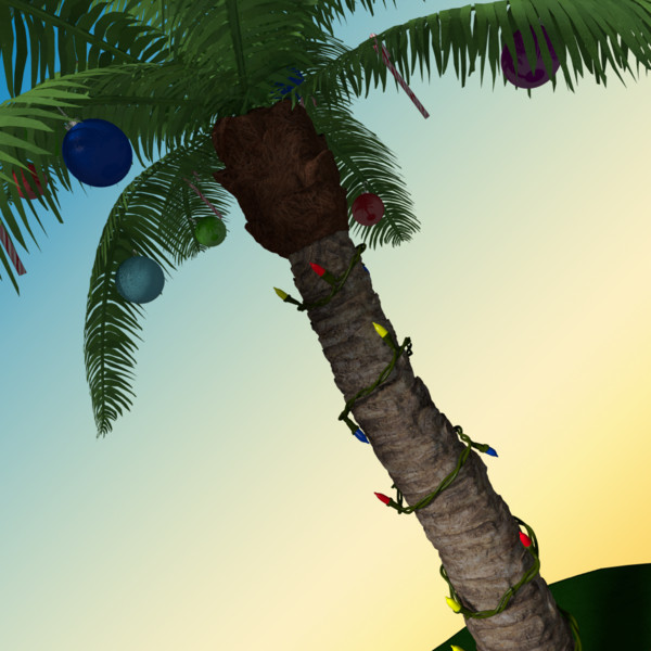 3d christmas palm tree model - Christmas Palm Tree by abramsdesign