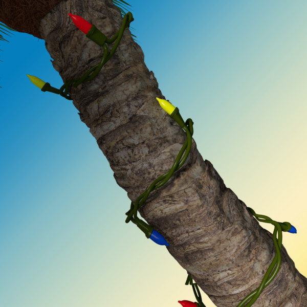 3d christmas palm tree model - Christmas Palm Tree by abramsdesign