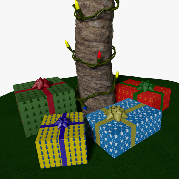 3d christmas palm tree model - Christmas Palm Tree by abramsdesign