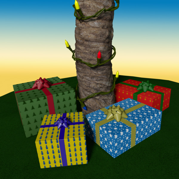 3d christmas palm tree model - Christmas Palm Tree by abramsdesign