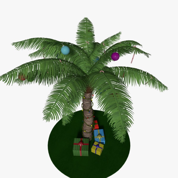 3d christmas palm tree model - Christmas Palm Tree by abramsdesign