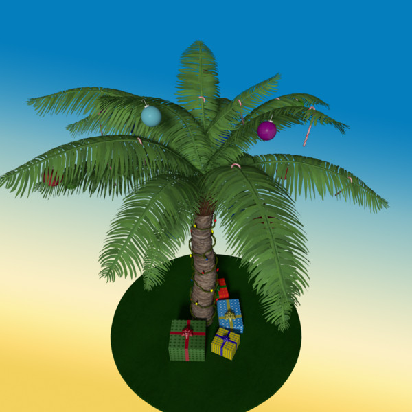 3d christmas palm tree model - Christmas Palm Tree by abramsdesign