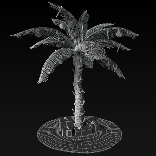 3d christmas palm tree model - Christmas Palm Tree by abramsdesign