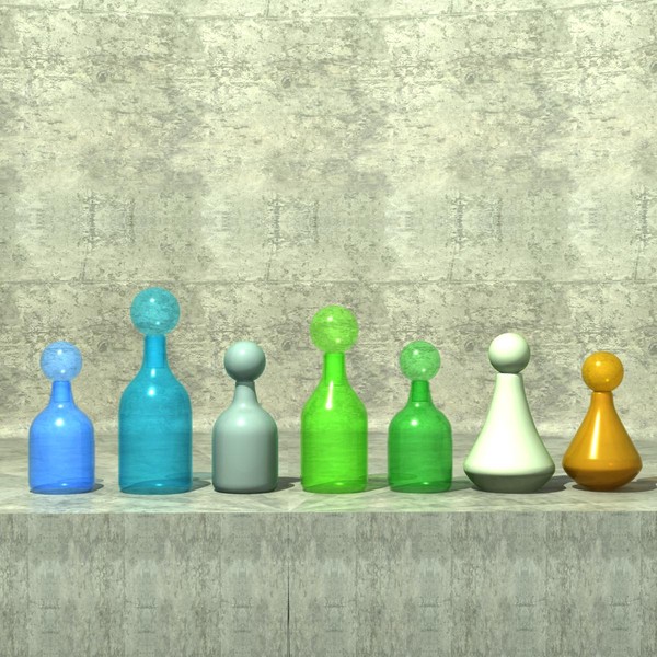 maya big bottles decorative - decorative Glass Bottles by Squida