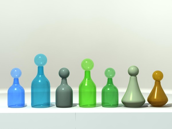 maya big bottles decorative - decorative Glass Bottles by Squida