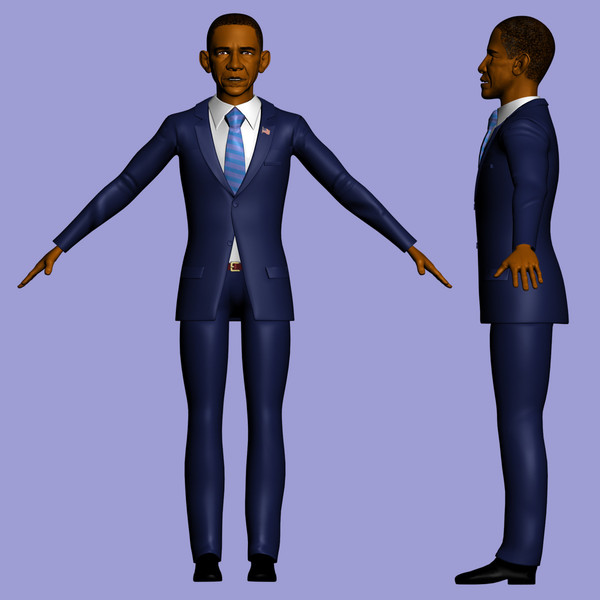 barack obama 3d max - Barack Obama by novaart