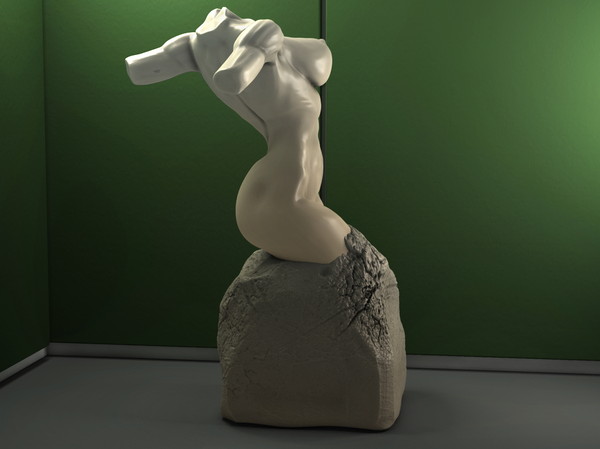 obj marble sexy female torso - Sexy Female Torso... by scyrus