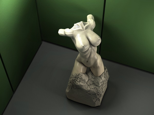 obj marble sexy female torso - Sexy Female Torso... by scyrus