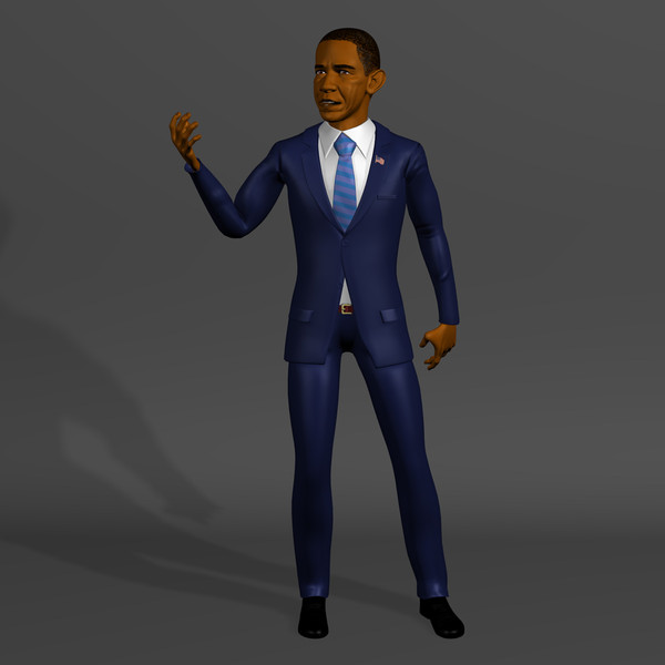 barack obama 3d max - Barack Obama by novaart