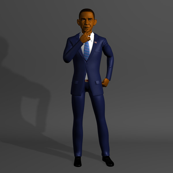 barack obama 3d max - Barack Obama by novaart