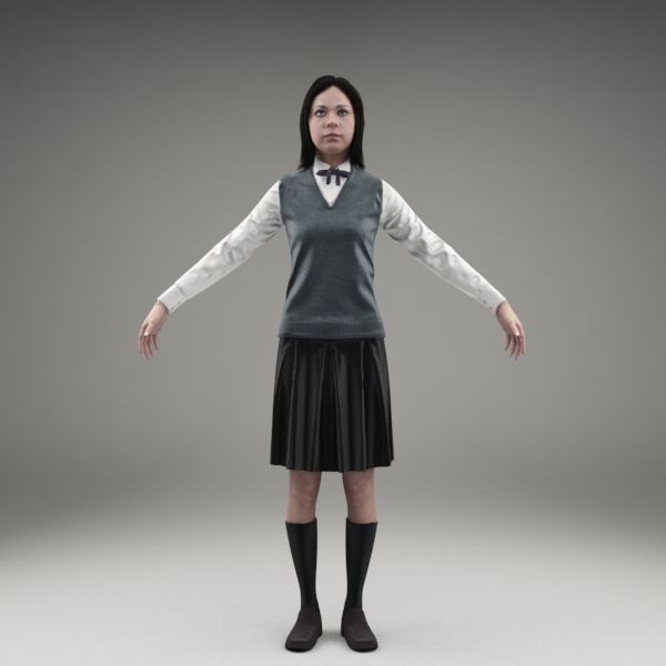 3ds max axyz character human - CGirl0001-M3-CS by axyzdesign