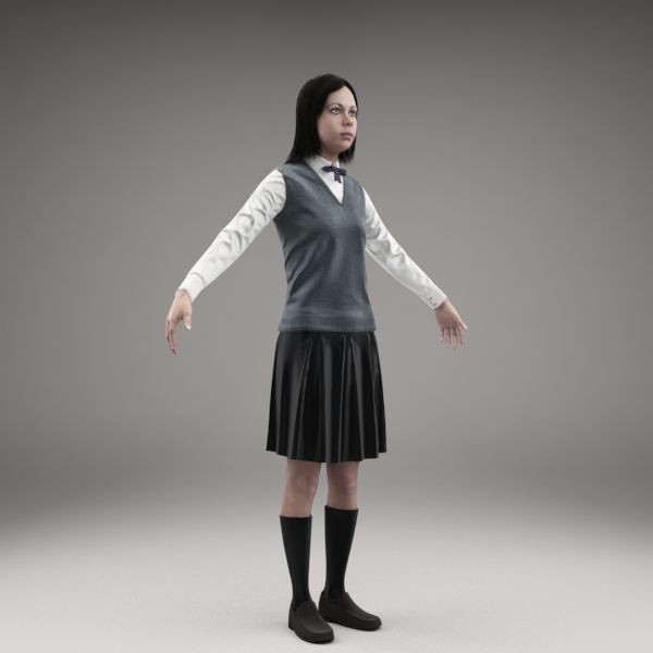 3ds max axyz character human - CGirl0001-M3-CS by axyzdesign