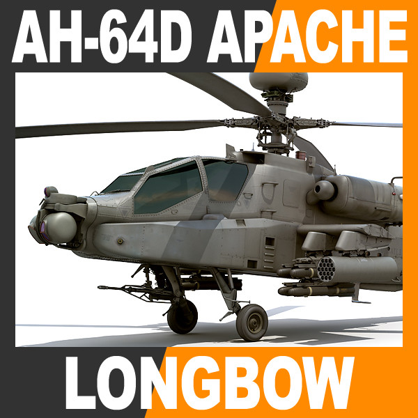 max boeing ah-64d apache longbow - Boeing AH-64D Apache Longbow Attack Helicopter by cgshape