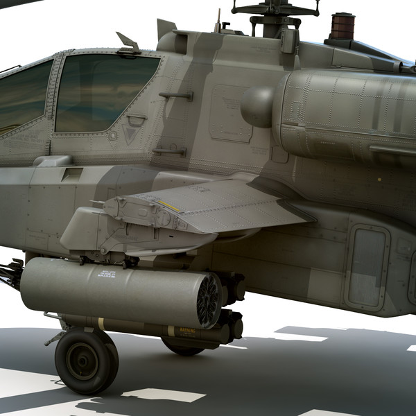 max boeing ah-64d apache longbow - Boeing AH-64D Apache Longbow Attack Helicopter by cgshape