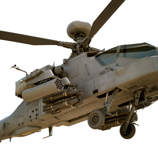 max boeing ah-64d apache longbow - Boeing AH-64D Apache Longbow Attack Helicopter by cgshape