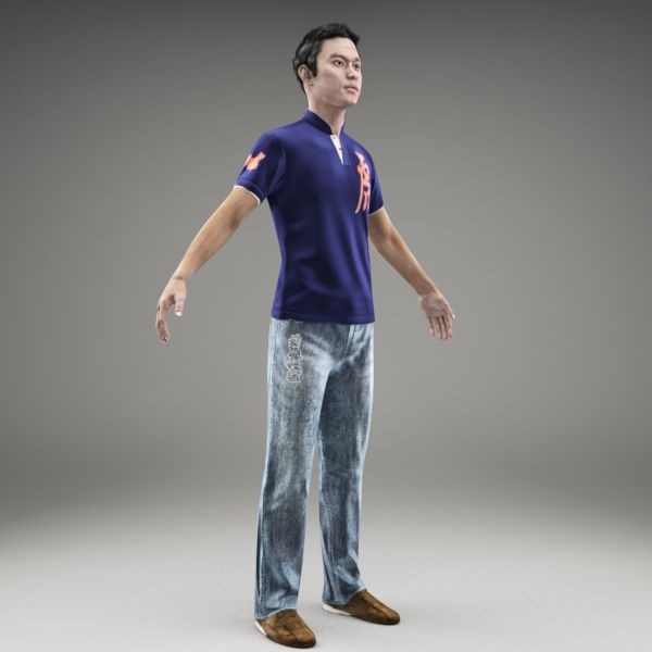3d axyz character human model - AsMan0002-M3-CS... by axyzdesign