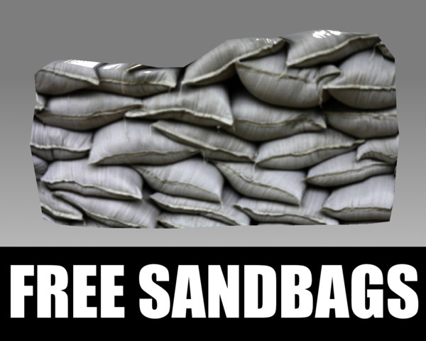 military sandbag sand bags dxf free - Sandbags - FREE by Warhead3D