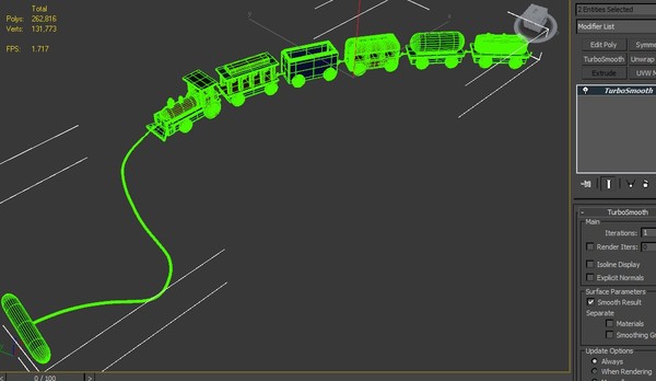 3d model toy train - Wood Toy Train by Panait George Dorin