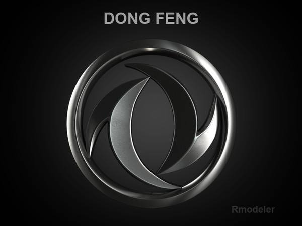 3d model dongfeng vehicle cars - DongFeng 3d Logo by Serega Rozhnov