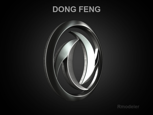 3d model dongfeng vehicle cars - DongFeng 3d Logo by Serega Rozhnov