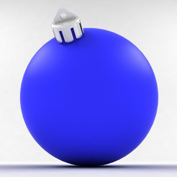 3d ball christmas blue matte model - Christmas ball blue matte cap v2 by Tons of Bones