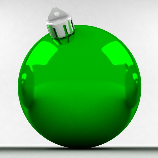 3ds max ball christmas green glossy - Christmas ball green glossy cap v2 by Tons of Bones