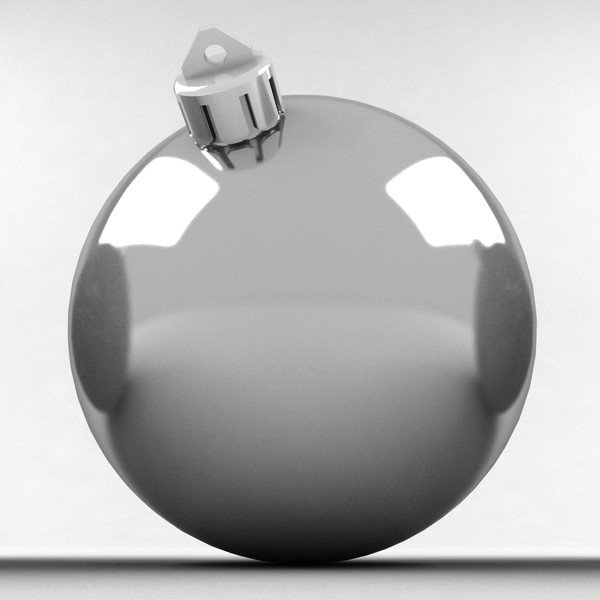 maya ball christmas grey glossy - Christmas ball grey glossy cap v2 by Tons of Bones