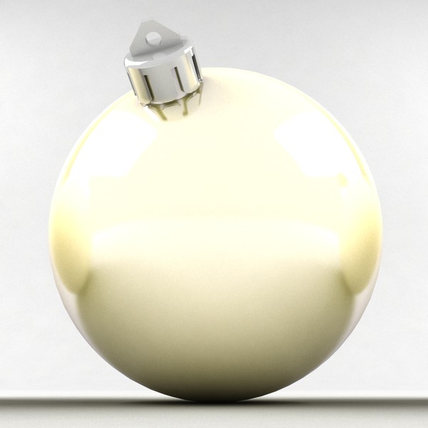 ball christmas pearl glossy 3d ma - Christmas ball pearl glossy cap v2 by Tons of Bones