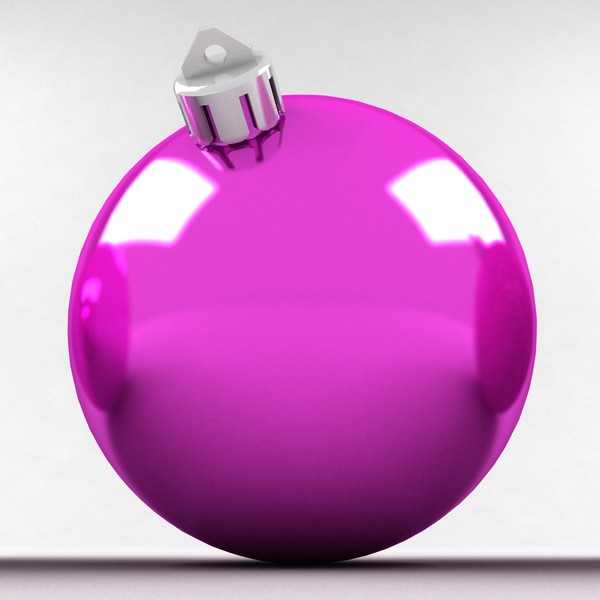 ball christmas purple glossy max - Christmas ball purple glossy cap v2 by Tons of Bones