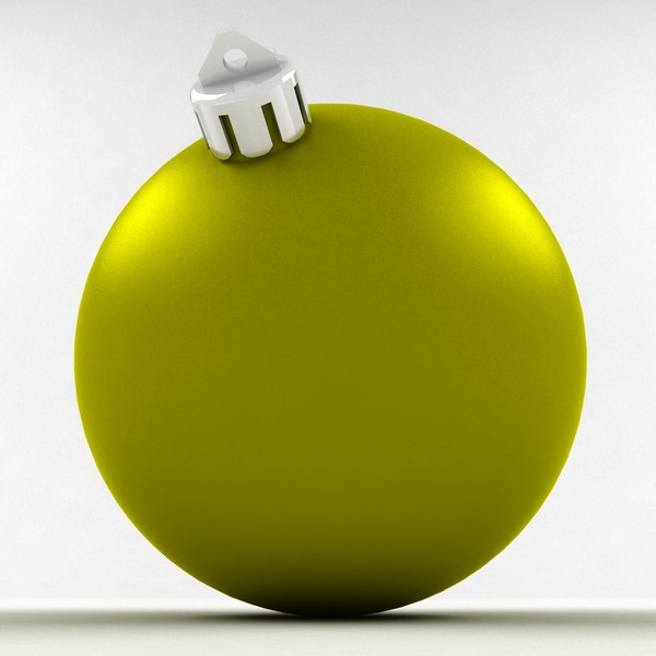 ball christmas gold matte 3d model - Christmas ball gold matte cap v2 by Tons of Bones