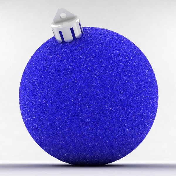 ball christmas blue grainy 3d max - Christmas ball blue grainy cap v2 by Tons of Bones