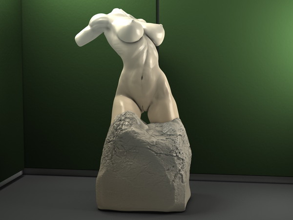 obj marble sexy female torso - Sexy Female Torso... by scyrus