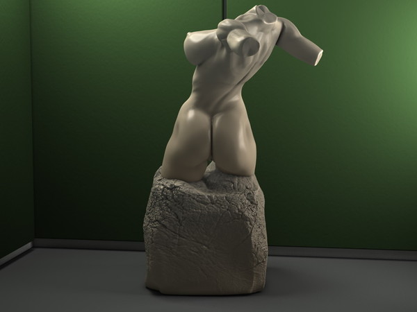 obj marble sexy female torso - Sexy Female Torso... by scyrus